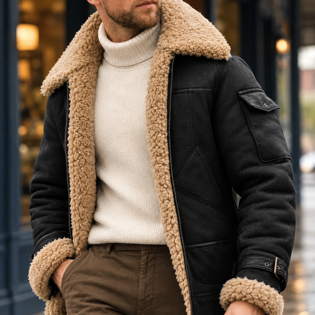 Connor Aviator Jacket - Lead Product Detail