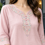 Constance V Neck Blouse - Lead Product Detail