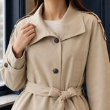 Genevieve-Marie Belted Trench Jacket - Lead Product Detail
