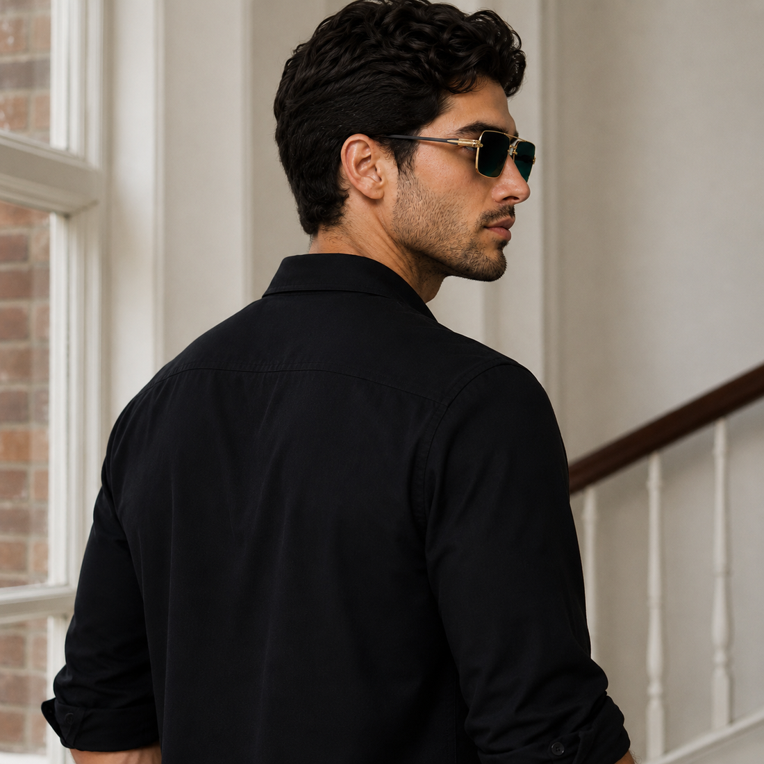 Orson Rimless Sunglasses - Lead Alternate View