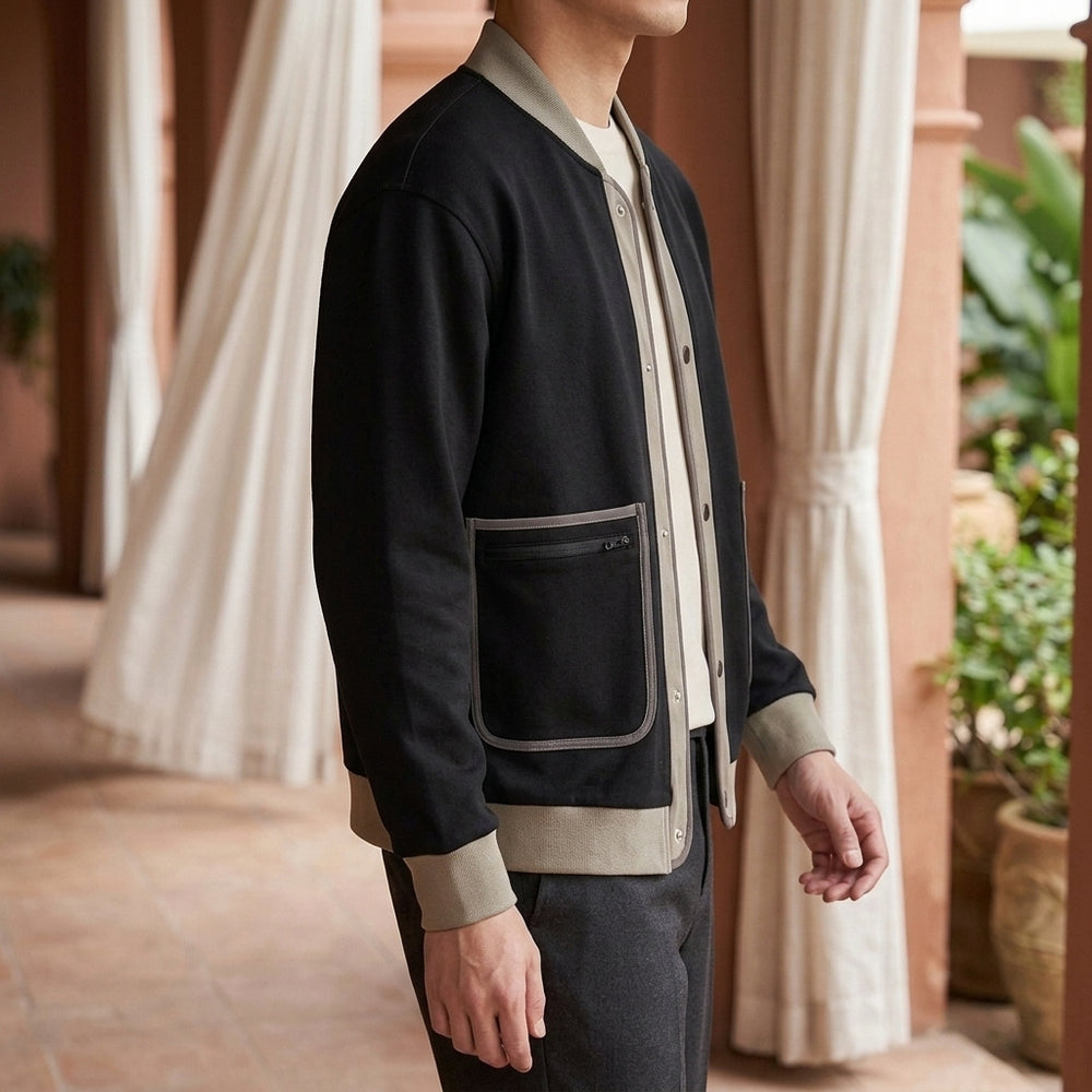Knox Contrast Jacket - Lead Alternate View