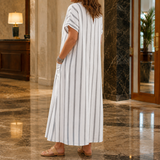 Tallulah Striped Maxi Dress - Lead Alternate View