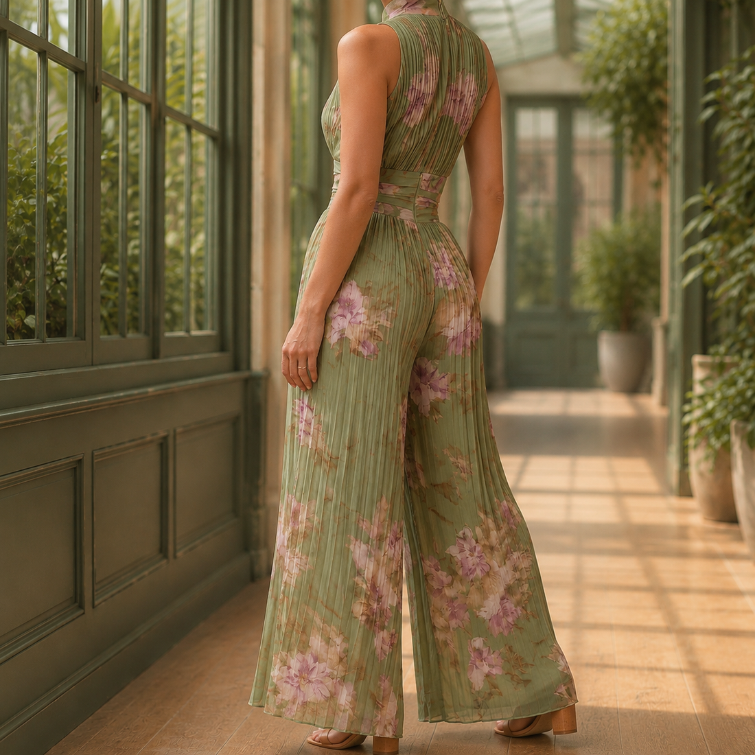 Vivienne Wide Leg Jumpsuit - Lead Alternate View