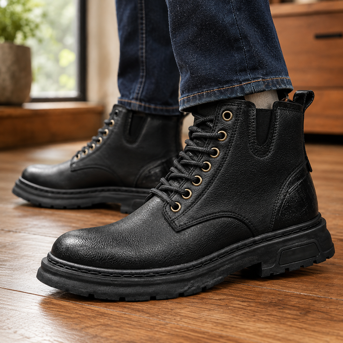 Foscari-Como Lace-Up Boots - Lead Product Detail