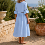Estella-Rae Eyelet Midi Dress - Lead Alternate View