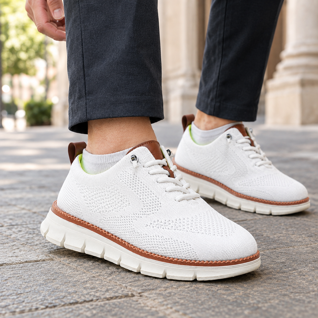 Borromeo-Vita Knit Sneakers - Lead Product Detail