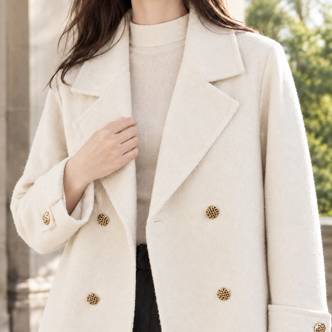 Portia-Faye Double-Breasted Jacket - Lead Product Detail