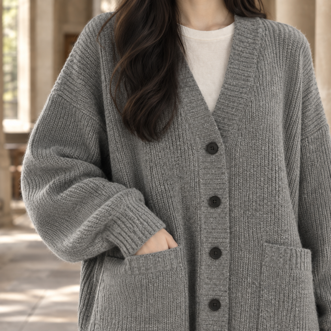 Junia-Belle Ribbed Cardigan - Lead Product Detail