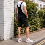 Rupert Distressed Short Overalls - Lead Alternate View