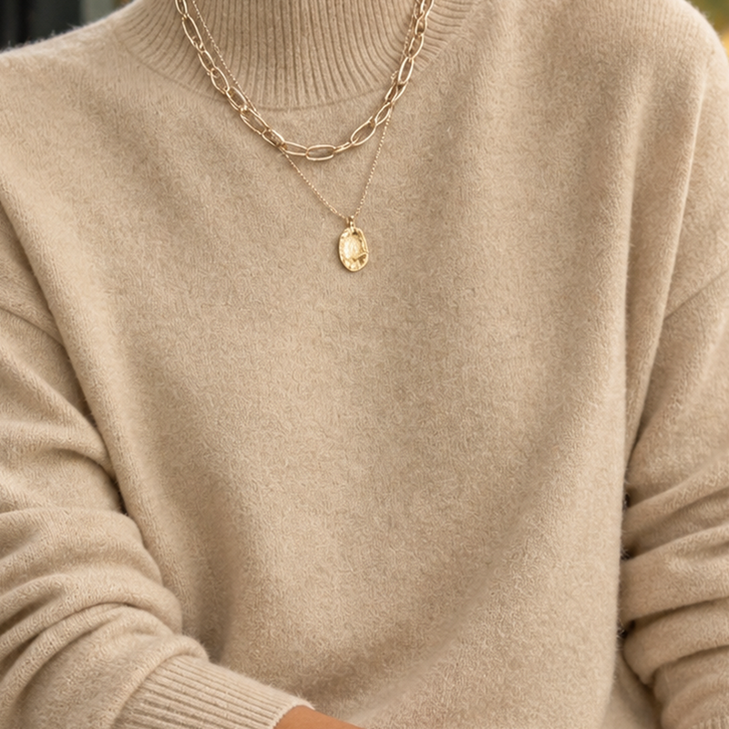 Melisande-Eve Mock Neck Sweater - Lead Product Detail