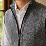 Caleb Sleeveless Knit Jacket - Lead Product Detail