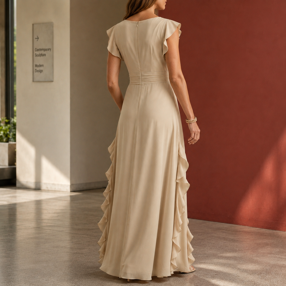 Anais-June Ruffle Maxi Dress - Lead Alternate View