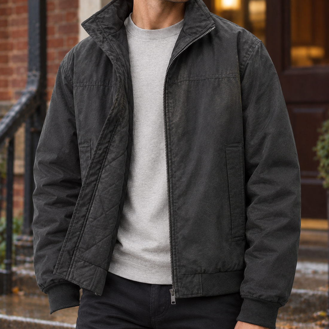 Blake Pilot Jacket - Lead Product Detail