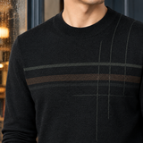 Brendan Geometric Knit Sweater - Lead Product Detail
