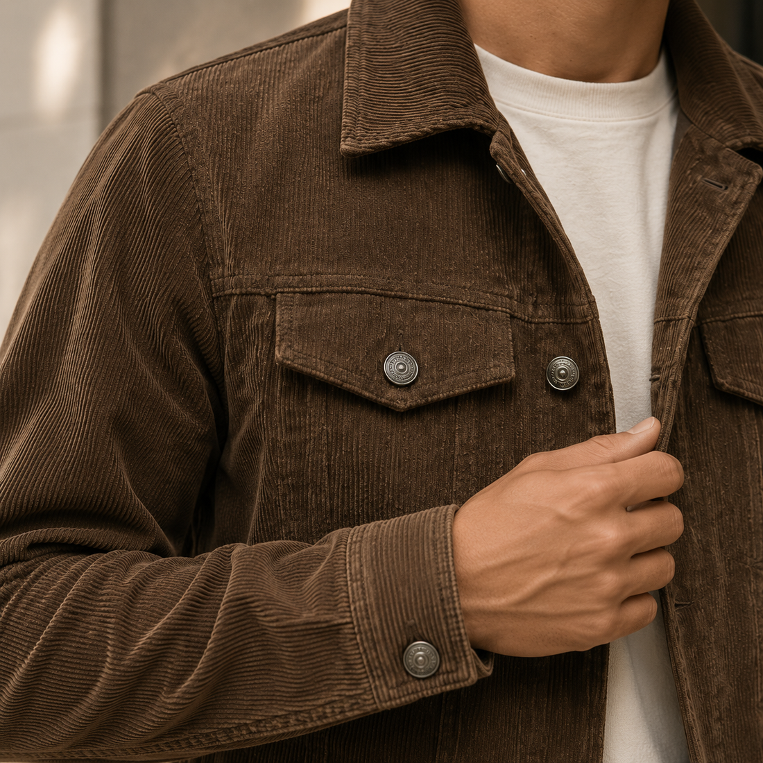 Sullivan Corduroy Trucker Jacket - Lead Product Detail