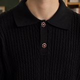 Austin Cable-Knit Polo - Lead Product Detail