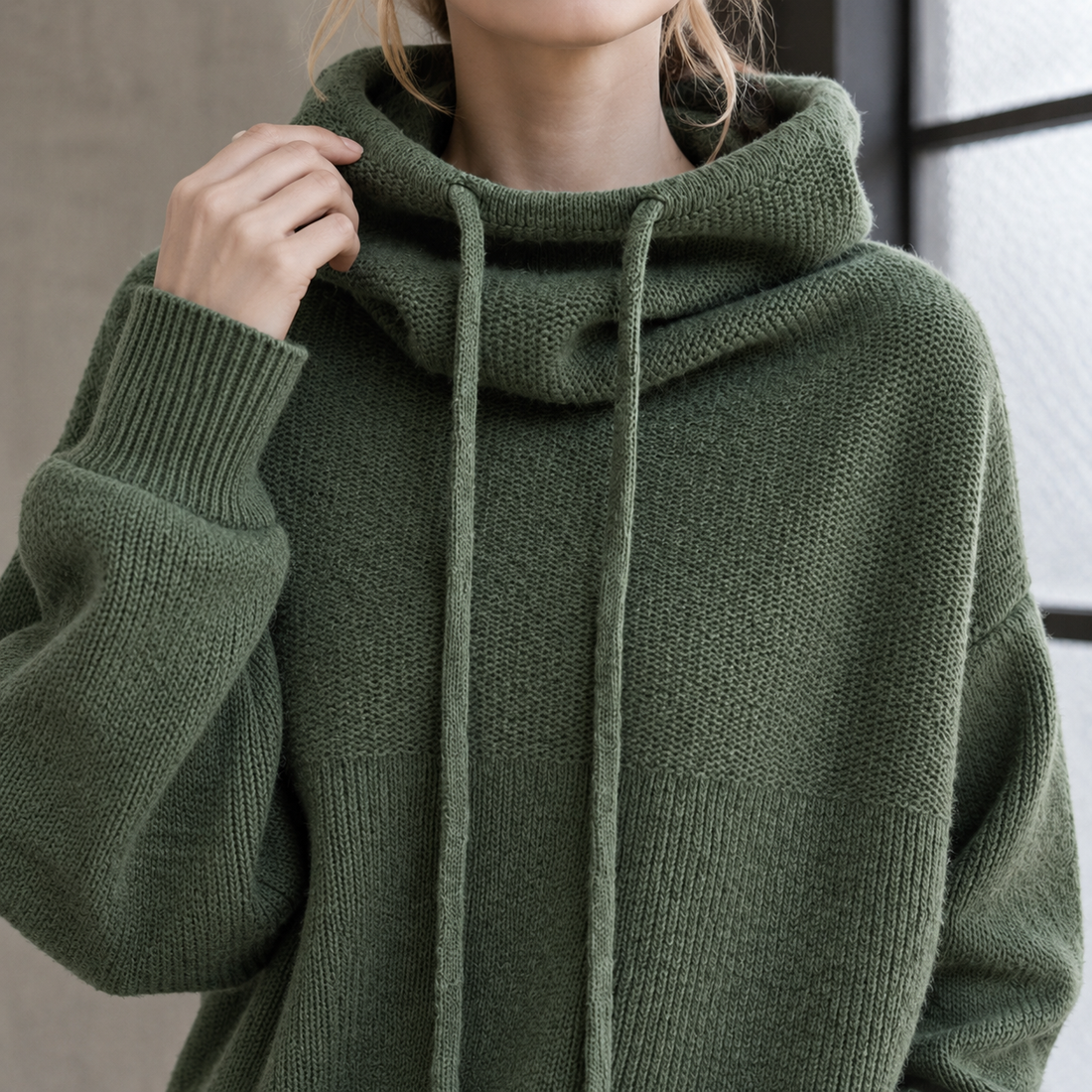 Delia-Jade Cowl Neck Sweater - Lead Product Detail