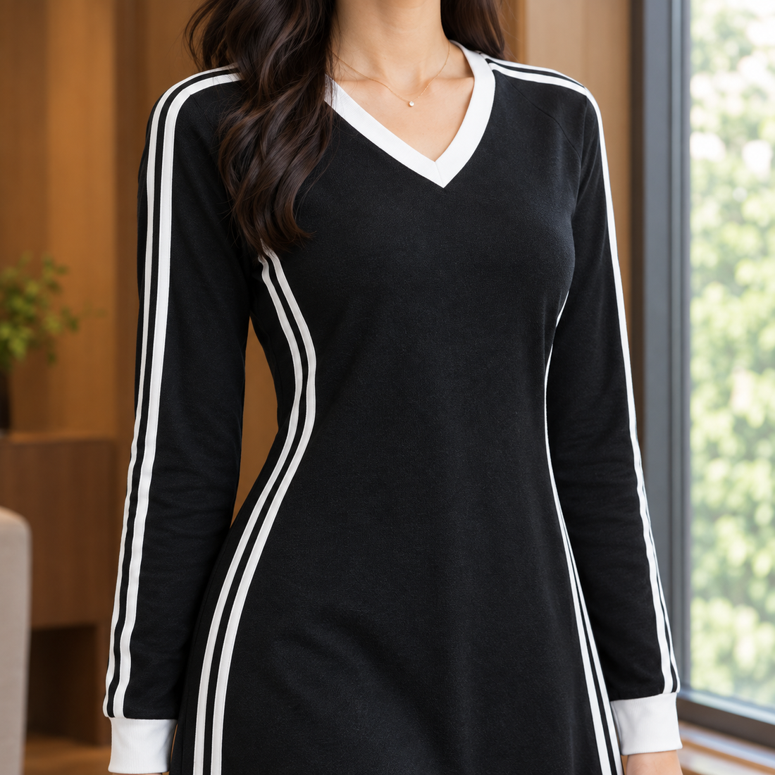 Elle-Hope Contrast Stripe Dress - Lead Product Detail