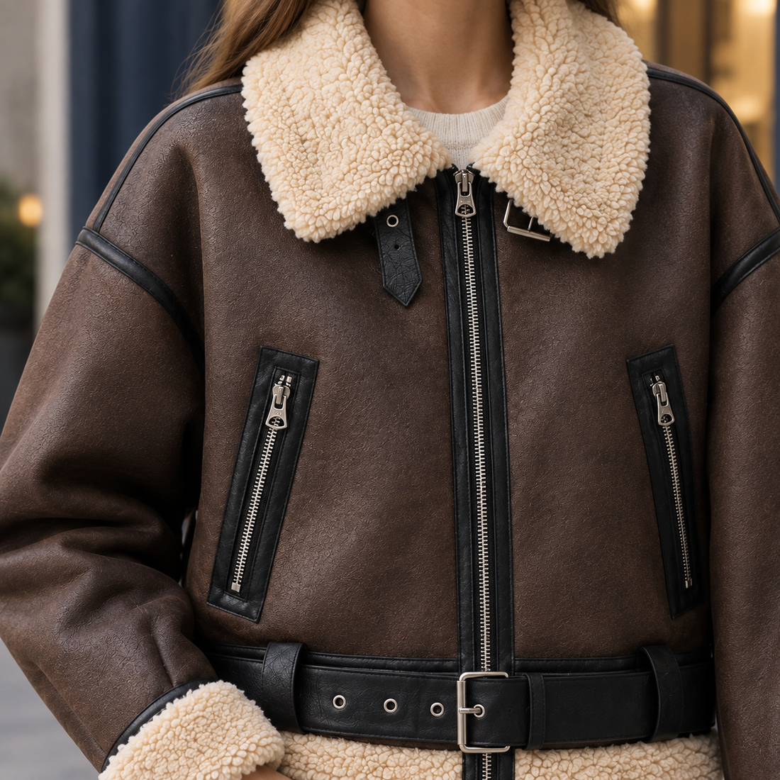 Isla-Lane Aviator Jacket - Lead Product Detail