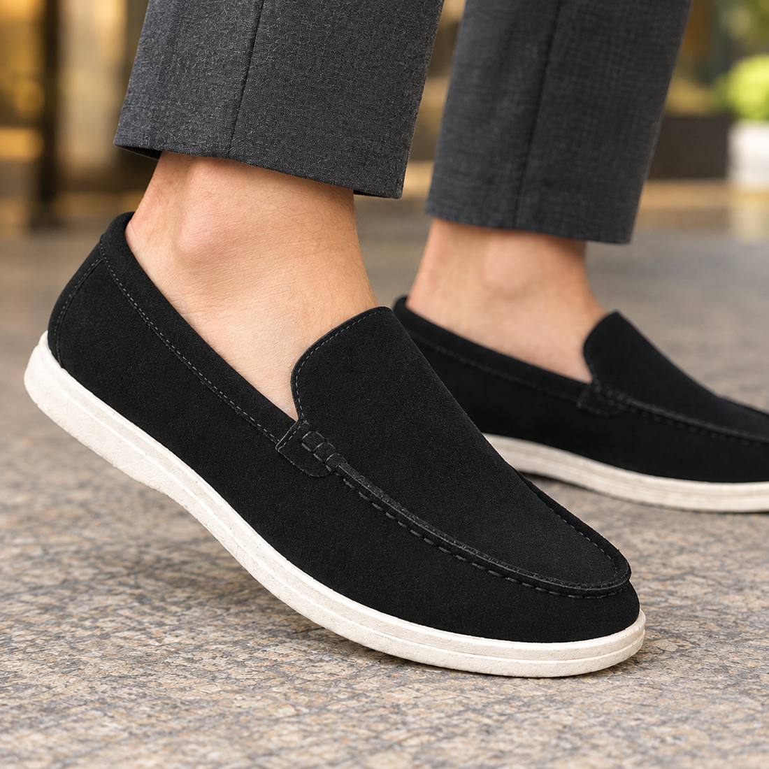Bassano Slip-On Loafers - Lead Product Detail