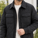 Gustave Quilted Shirt Overshirt - Lead Product Detail