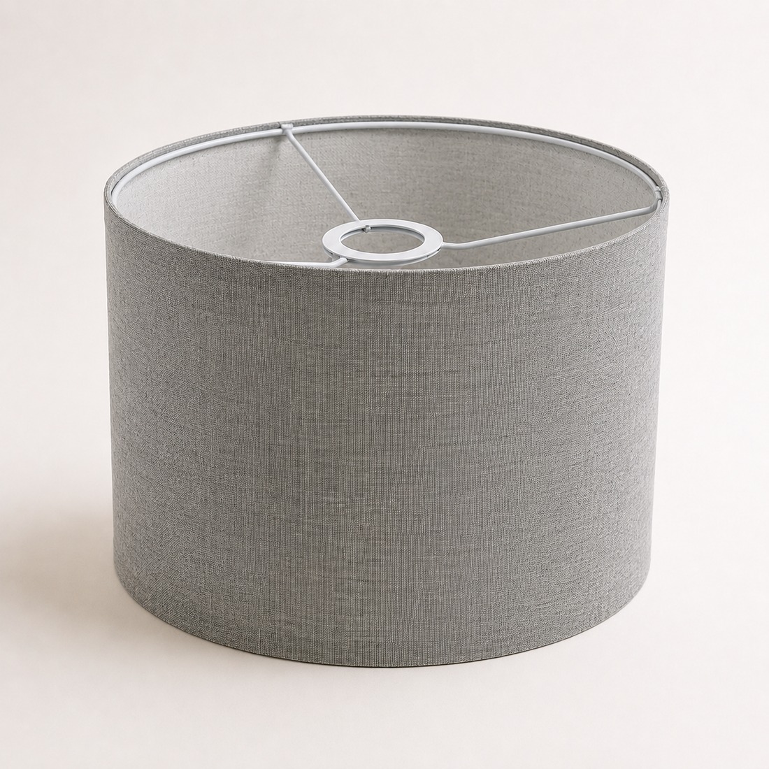 Lennox Linen Drum Lamp Shade - Stone Grey