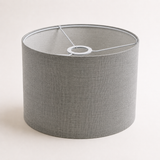 Lennox Linen Drum Lamp Shade - Stone Grey