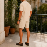 Dorian Textured Short Set - Lead Alternate View