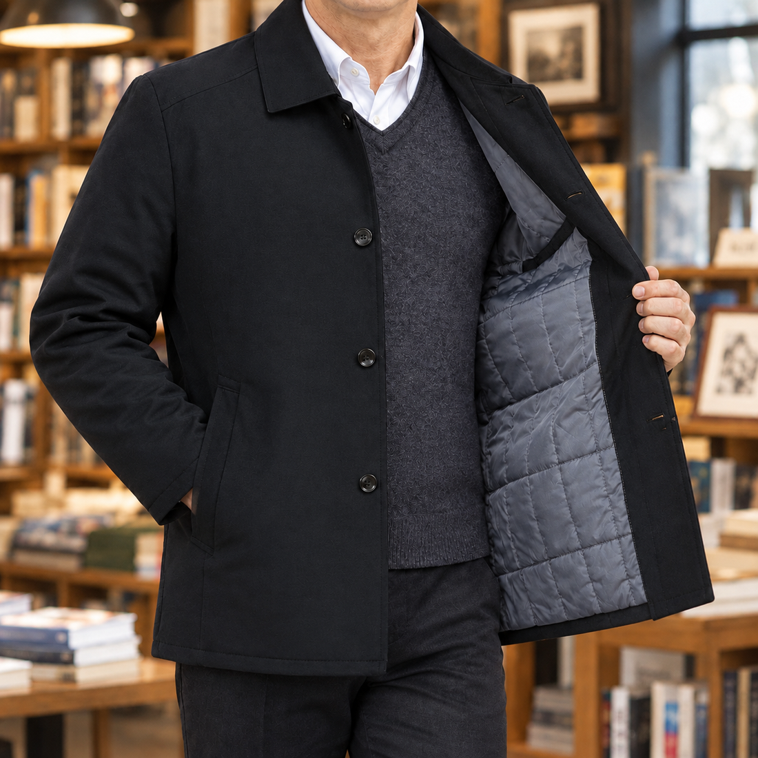 Eldric Quilted Jacket - Lead Product Detail