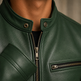Florian Racer Jacket - Lead Product Detail