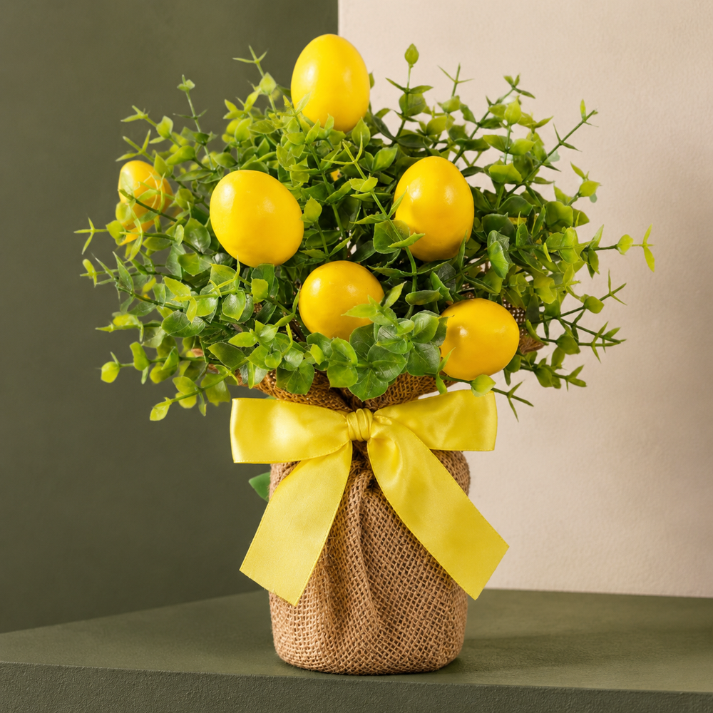 Evander Lemon Eucalyptus Arrangement - Yellow And Green