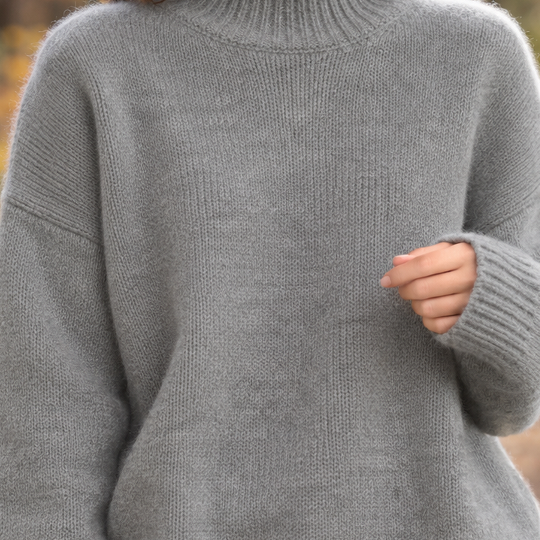 Brooke-Sage Turtleneck Sweater - Lead Product Detail