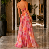 Mina Watercolor Maxi Dress - Lead Alternate View