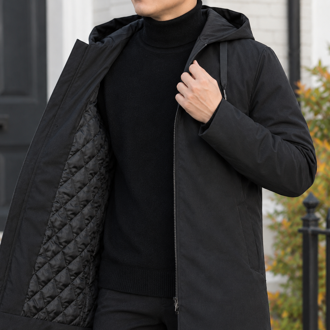 Romano Hooded Jacket - Lead Product Detail