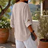 Penelope-Sage Relaxed Blouse - Lead Alternate View