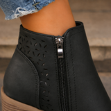 Visconti Cutout Ankle Boots - Lead Product Detail