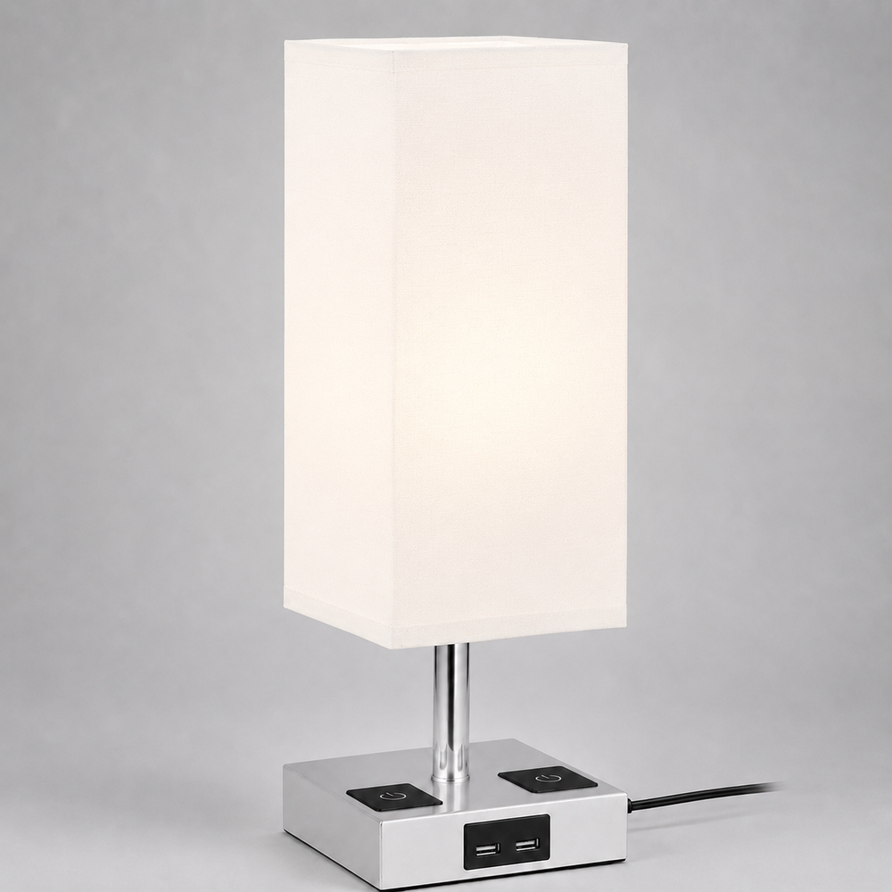 Northmere Linen Lamp - White