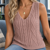 Alouette-Eve V Neck Top - Lead Product Detail