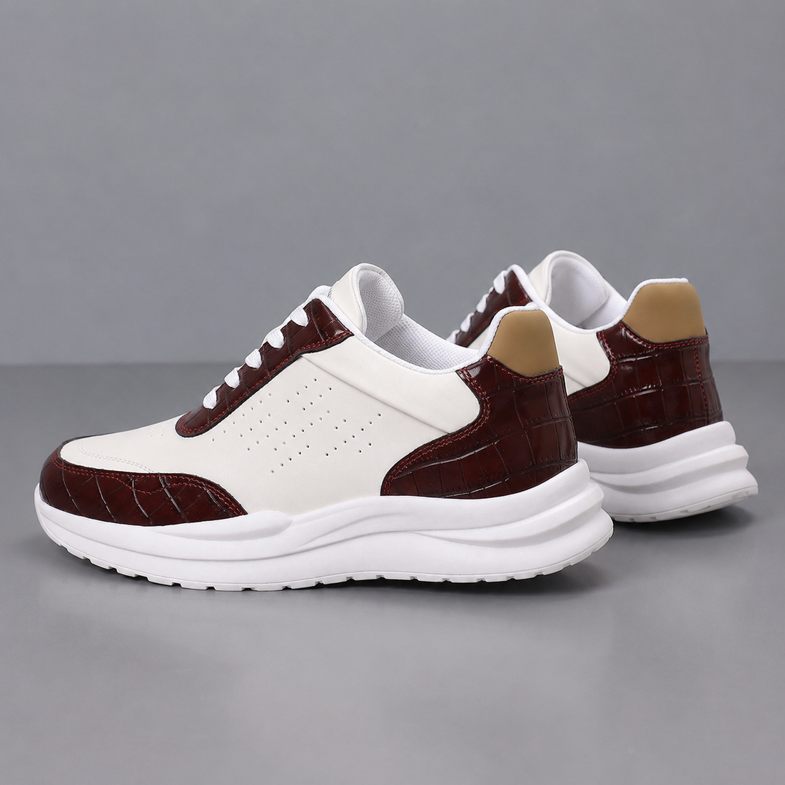 Lucano Leather Sneakers - Lead Alternate View