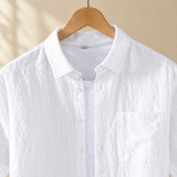 Florian Linen Shirt - Lead Product Detail