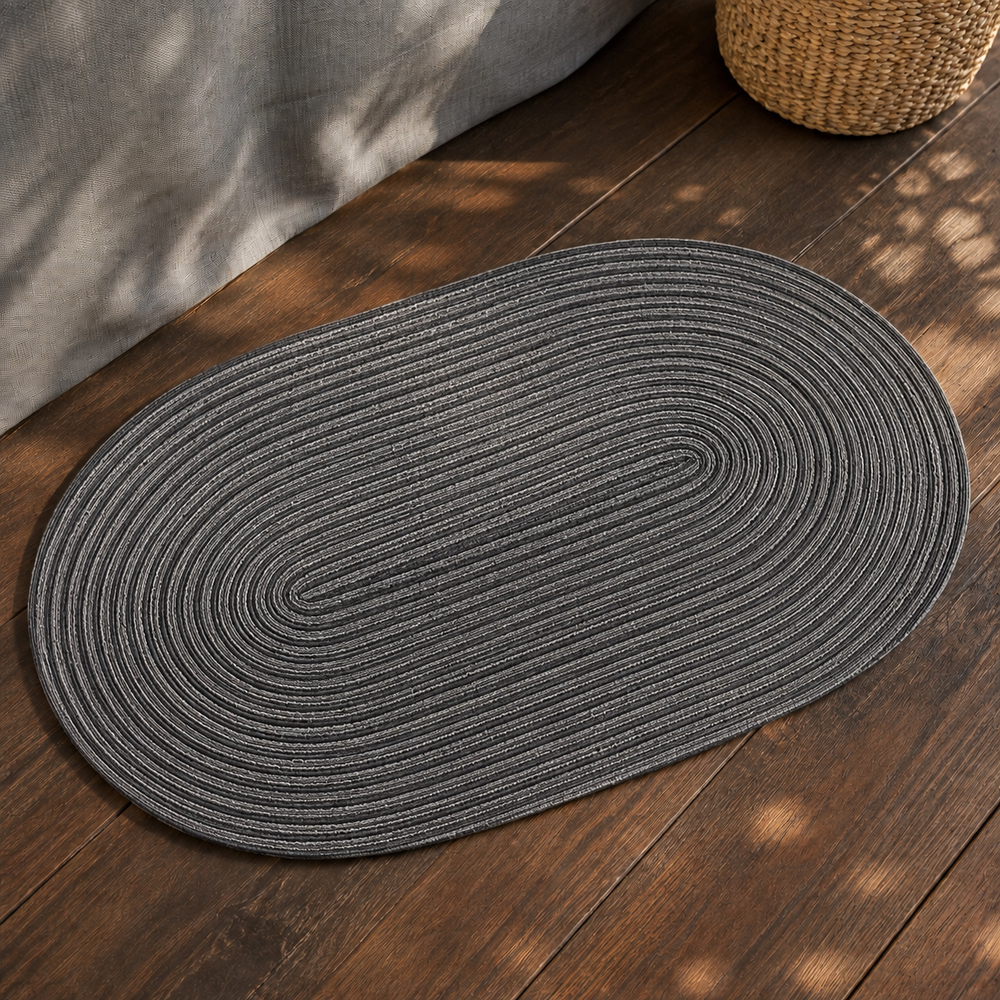 Hudson Textured Placemat - Charcoal Gray
