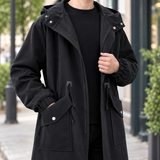Augustin Hooded Overcoat - Lead Product Detail