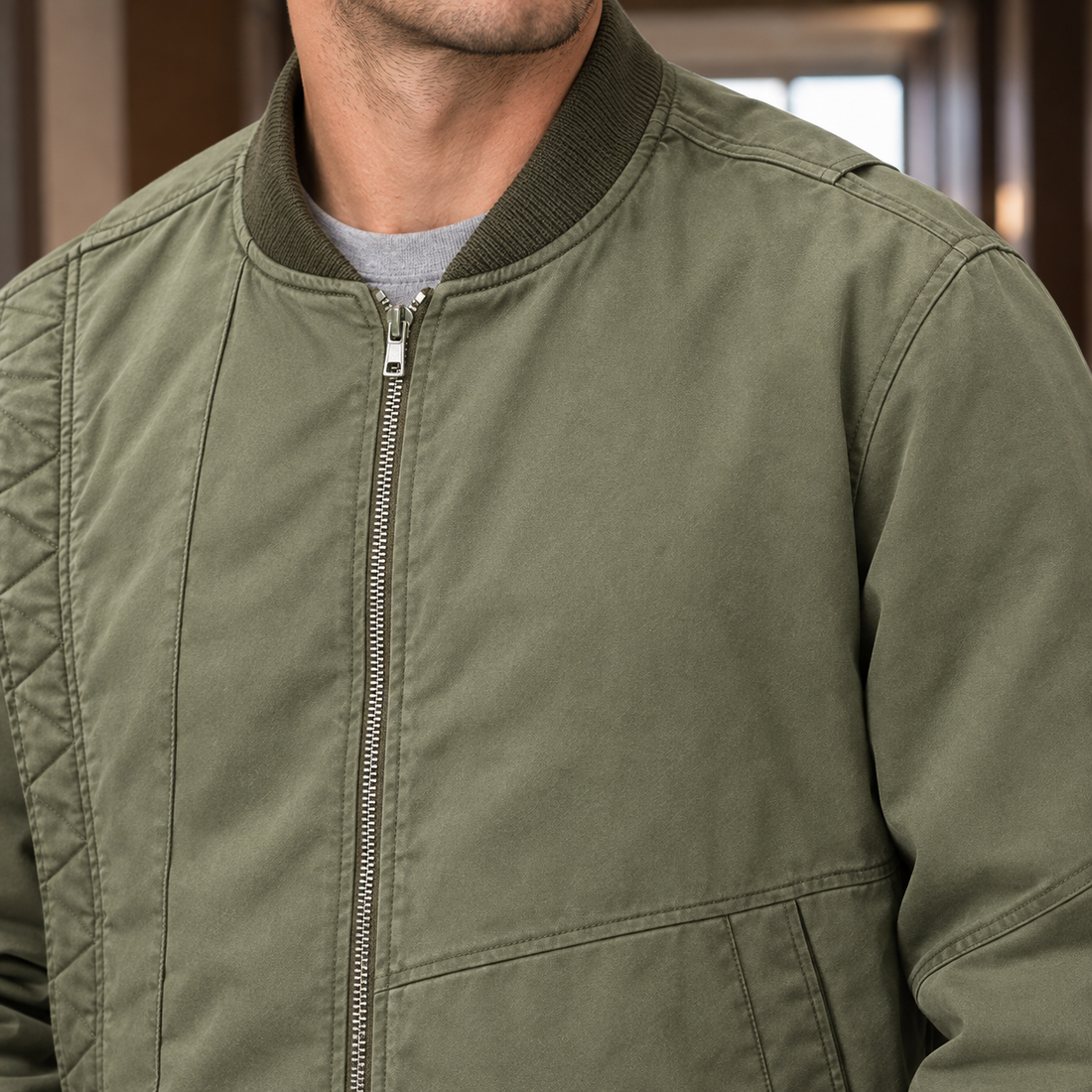 Vaughn Bomber Jacket - Lead Product Detail
