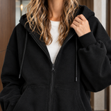 Rosemary Relaxed Zip Hoodie - Lead Product Detail
