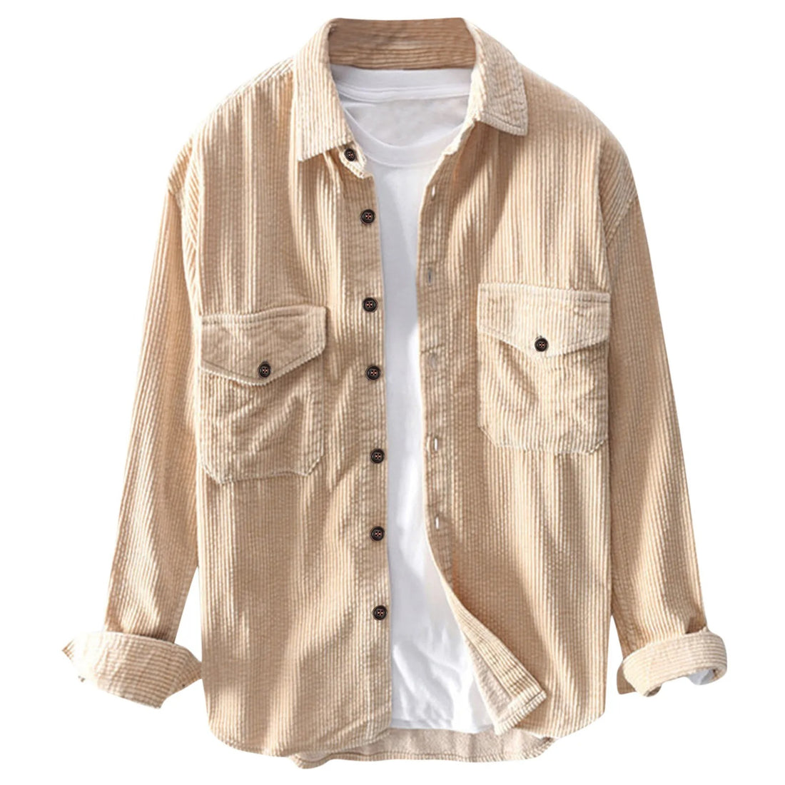 Luciano Corduroy Shirt - Beige