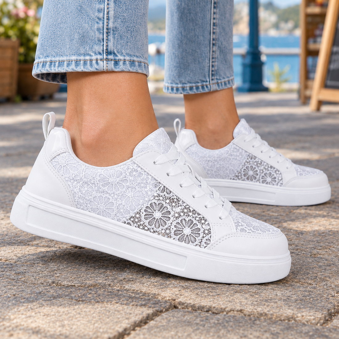 Ricciardi Floral Sneakers - Lead Product Detail