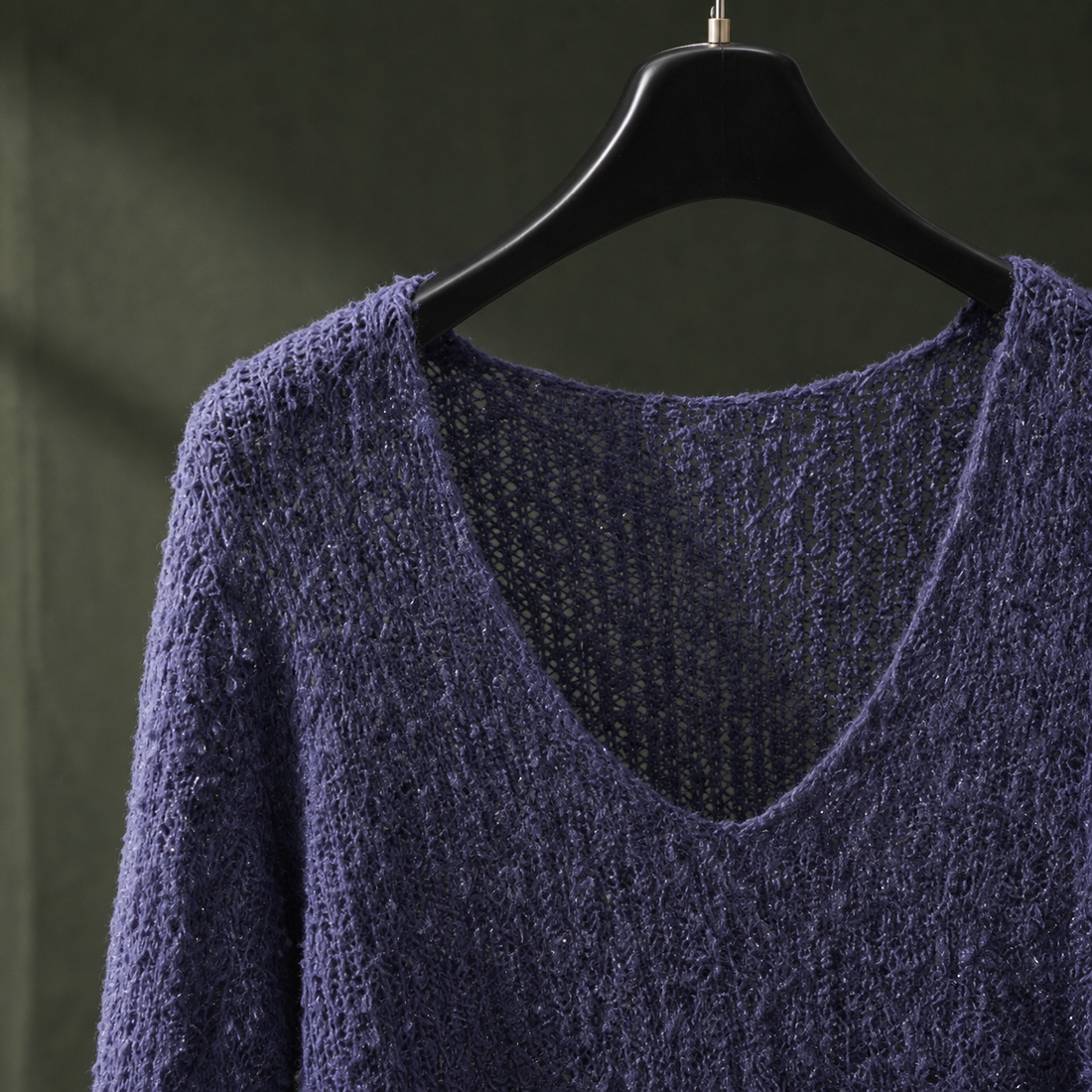Marlene-Jane Open Knit Sweater - Lead Product Detail