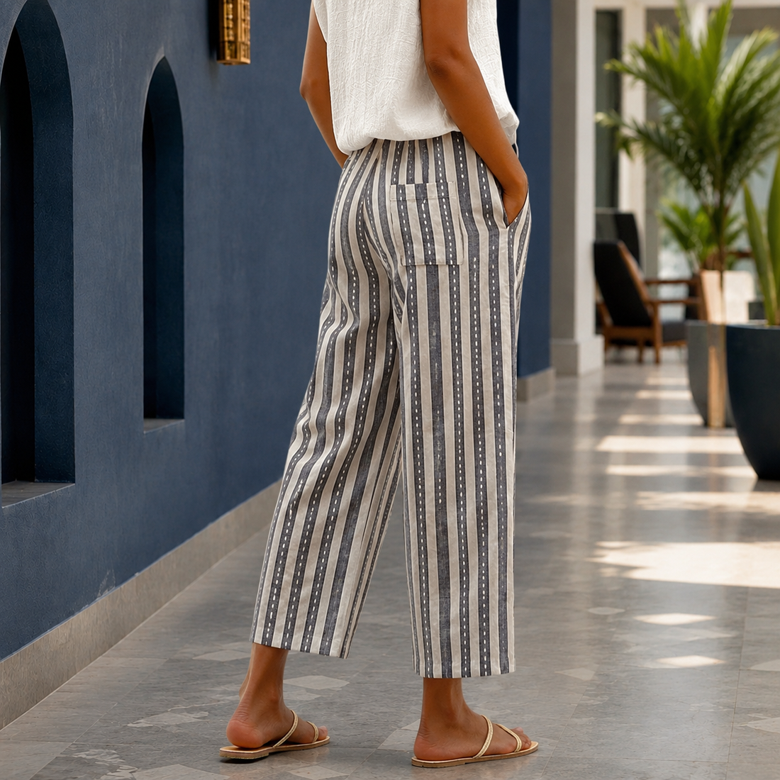 Natalia Straight Leg Pants - Lead Alternate View