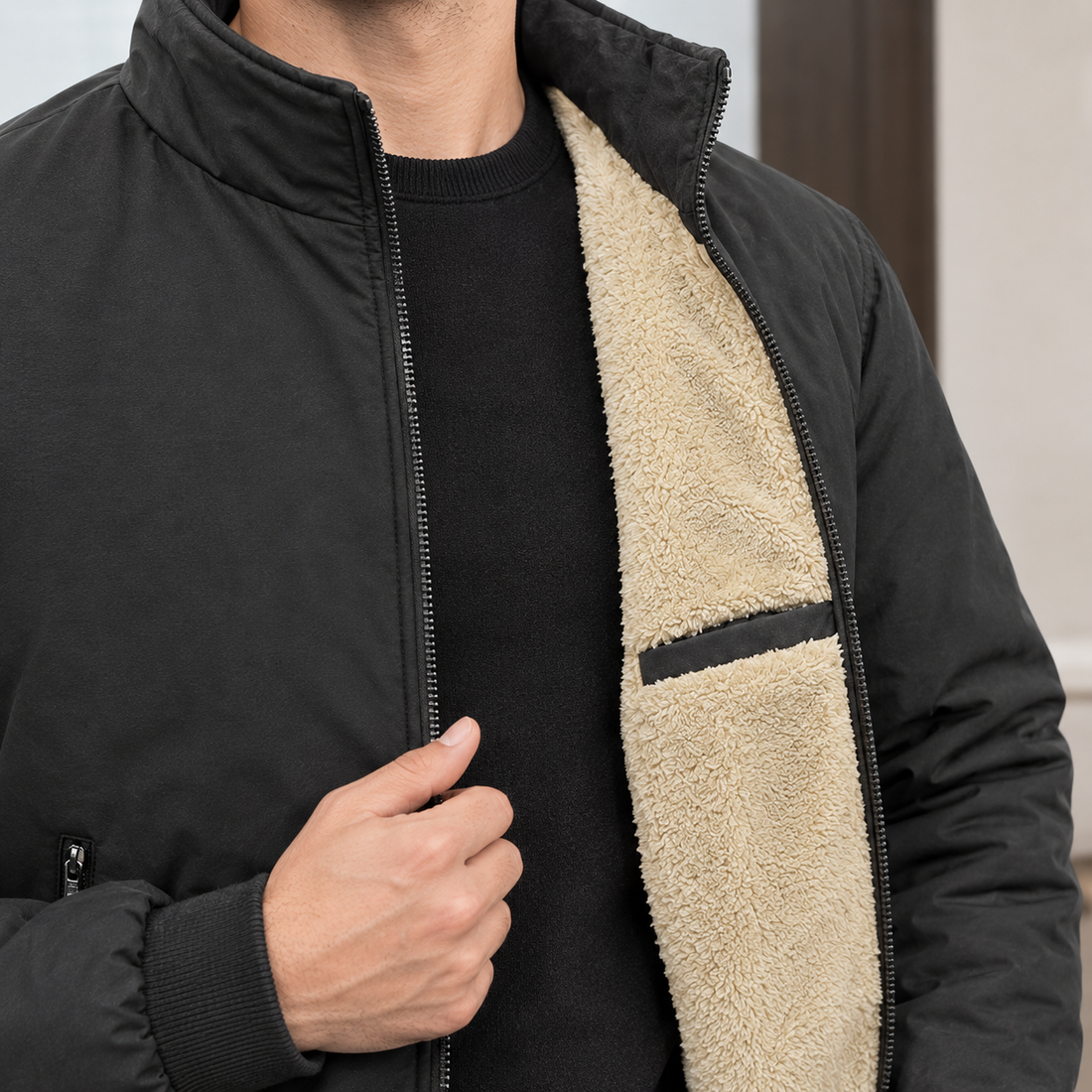 Harlan Stand Collar Jacket - Lead Product Detail