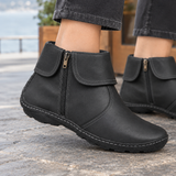 Farina-Torino Zip Ankle Boots - Lead Product Detail